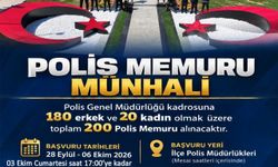 Polis Genel Müdürlüğü’nden 180 erkek 20 kadın polis memuru için münhal