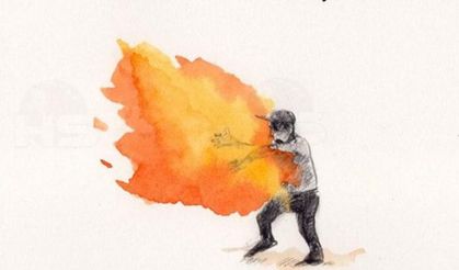 Bir mülteci daha kendini yaktı