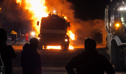 Lefkoşa’da tanker yangını