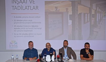 KTÖS “Kuzey Kıbrıs'ta Kamusal Eğitimin Durumu” konulu basın toplantısı düzenledi