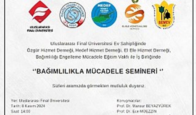 “Bağımlılıkla Mücadele Semineri” düzenlenecek