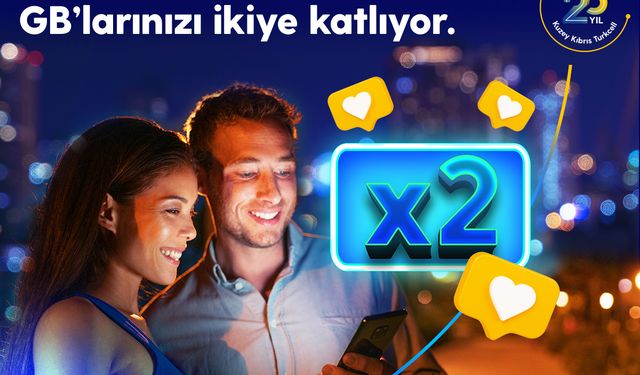 Kuzey Kıbrıs Turkcell, interneti ikiye katlamaya devam ediyor