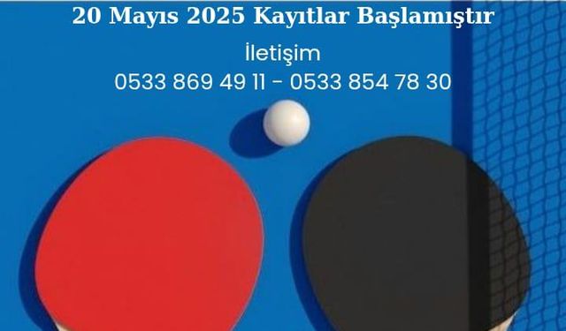 Masa Tenisinde Yaz Okulu için kayıtlar başladı