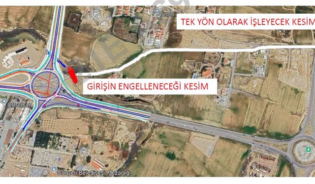 Alayköy’den Gönyeli’ye bağlanan tali yol tek taraflı kapatıldı