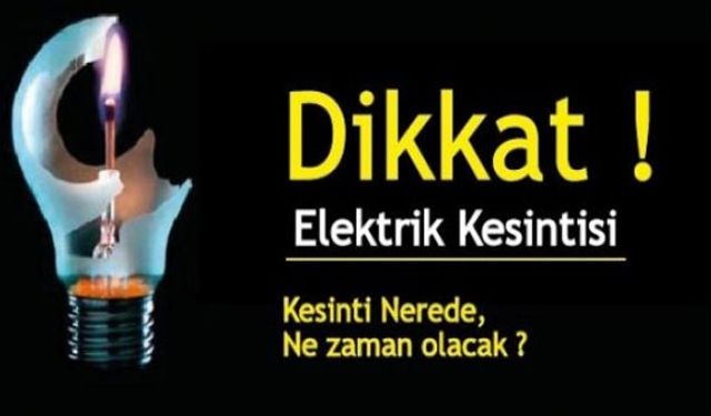 Tatlısu Seralar ve Sahil bölgesine yarın 3 saat elektrik verilemeyecek