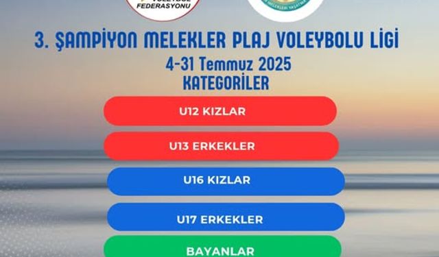 3. Şampiyon Melekler Plaj Voleybolu Ligi için geri sayım başladı