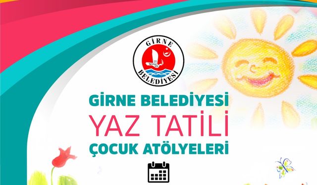 Girne Belediyesi, temmuz ayı boyunca çocuklara yönelik ücretsiz atölye çalışmaları düzenliyor