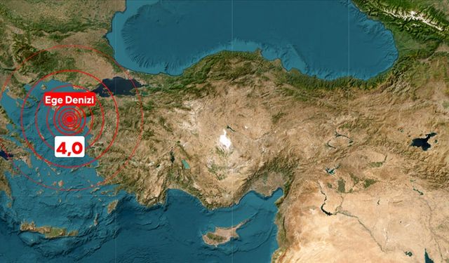 Ege Denizi'nde 4 büyüklüğünde deprem