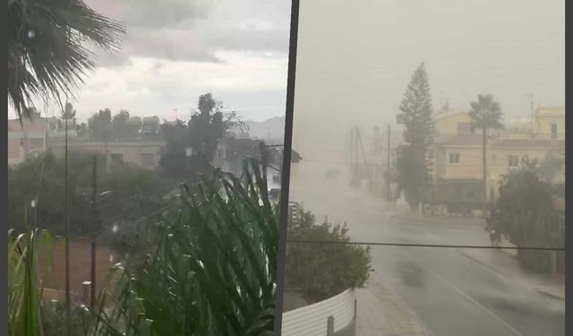 Yoğun yağış Lefkoşa’nın Rum kesiminde etkili oldu