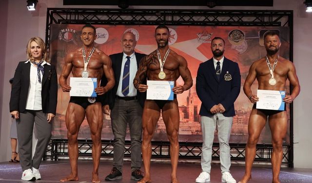 Tarık Mustafa’dan Malta’da İFBB Akdeniz Şampiyonası’nda çifte şampiyonluk