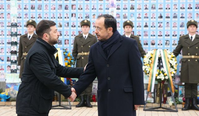 Hristodulidis, Kiev'de Zelenski ile bir araya geldi