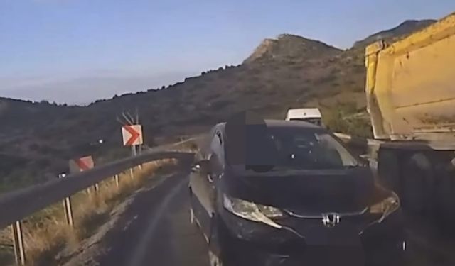 İnsan hayatını ve trafik güvenliğini tehlikeye atan sürücü rapor edildi...
