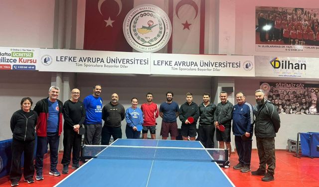 Kuzey Kıbrıs Masa Tenisi Antrenör Kursu sürüyor