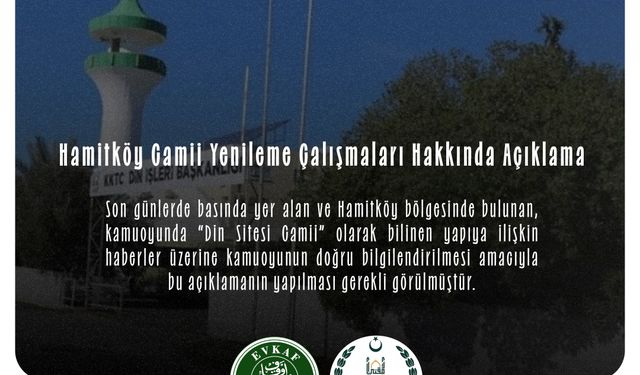 Hamitköy Camisi yenilenecek