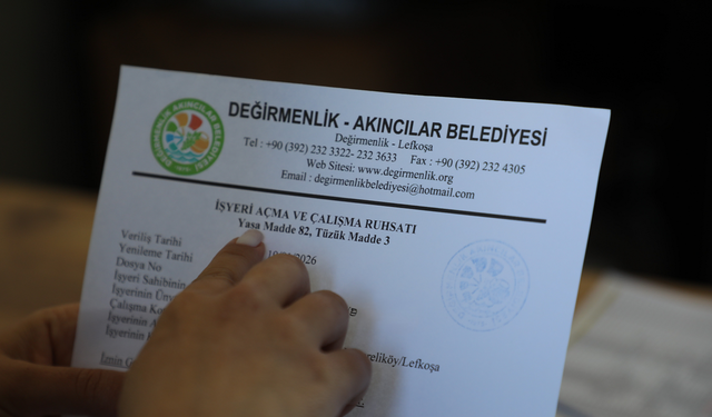 Değirmenlik Akıncılar Belediyesi, iş yeri açma izinlerinin yenilenmesi konusunda uyardı