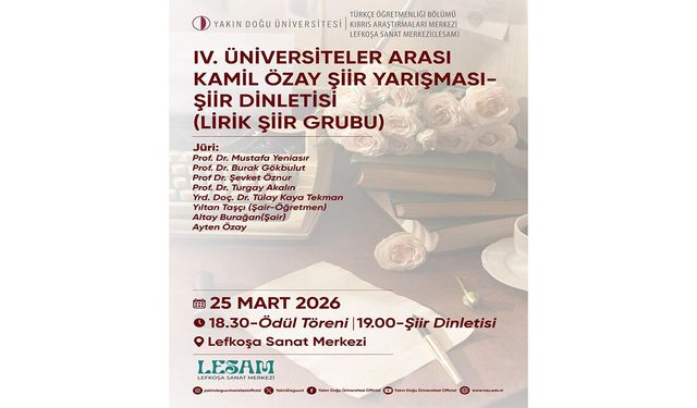 Üniversiteler Arası Kâmil Özay Şiir Yarışması dördüncü kez yapılıyor