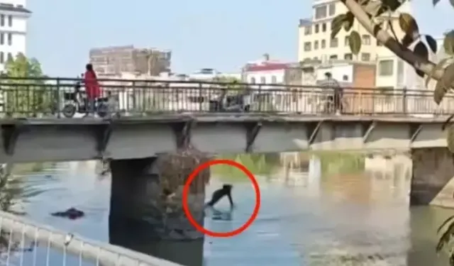 Karısıyla tartışırken çocuğunu köprüden attı