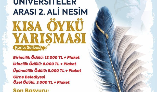 “Üniversiteler Arası 2. Ali Nesim Kısa Öykü Yarışması” için başvurular başladı