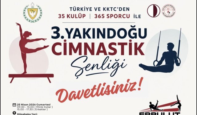 YDÜ Cimnastik Şöleni’nde, cimnastik coşkusu tavan yapacak