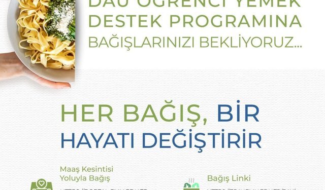 DAÜ ücretsiz yemek programı devam ediyor