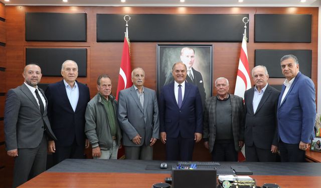 Karavezirler, Kıbrıs Türk Belediye Başkanları Derneği yönetimini kabul etti