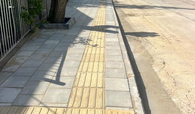 Aslanköy’deki drenaj ve kaldırım çalışması tamamlandı