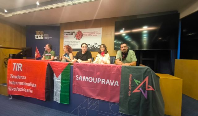 BY'nin katıldığı Atina’daki Uluslararası Savaş Karşıtı Konferansında Filistin'e dayanışma mesajları...