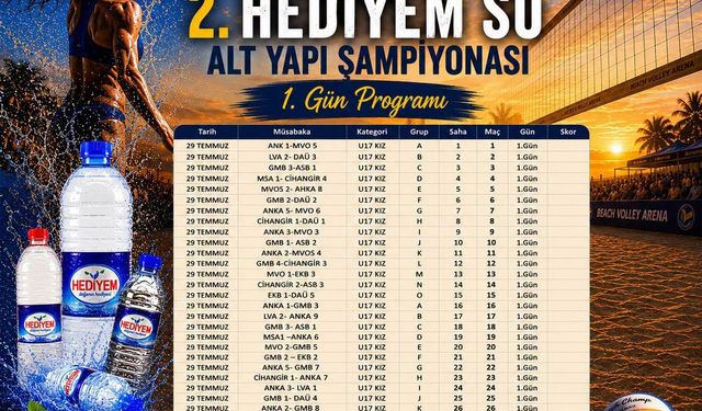 Plaj Voleybolunda heyecan Hediyem Su turnuvasıyla sürüyor