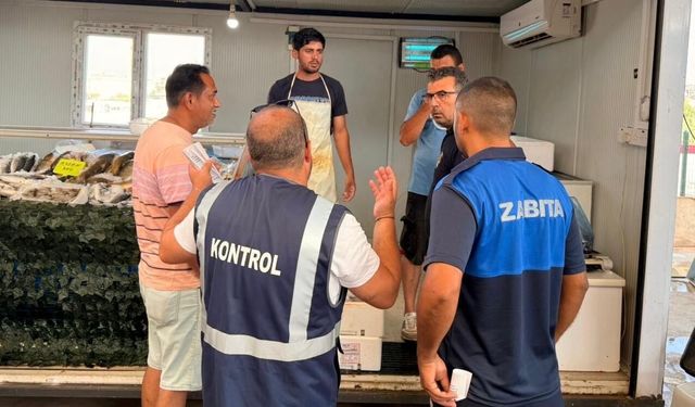 Lefkoşa Merkez Pazarı’nda balık satıcılarına denetim