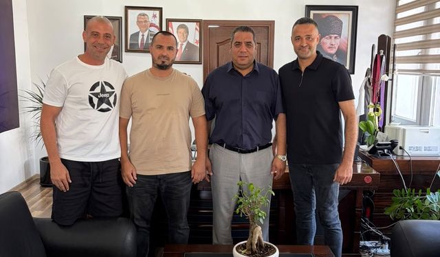 Karaoğlanoğlu Spor Kulübü’nden Ersan Karataş’a ziyaret