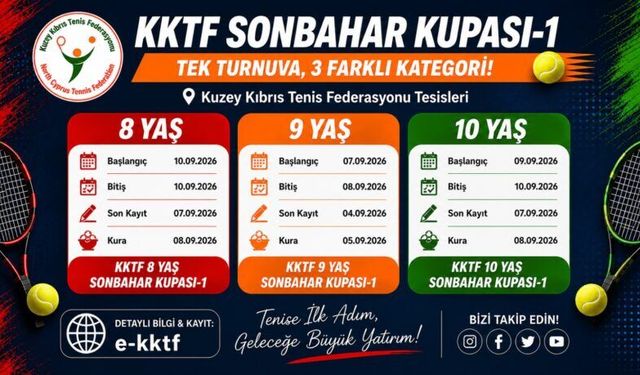 Kortlarda 8-9-10 yaş Sonbahar Turnuvaları başlıyor