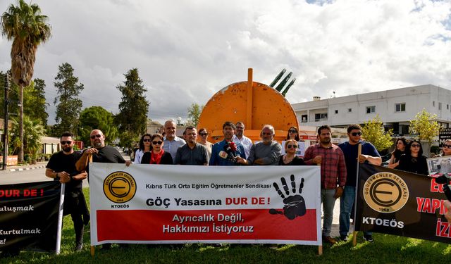KTOEÖS, Güzelyurt ve Lefke bölgesi okullarında grev ve eylem yaptı