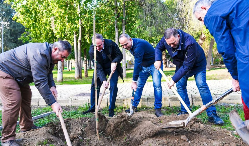 Çağlayan Parkı’nda iki toplumlu ağaçlandırma çalışması yapıldı