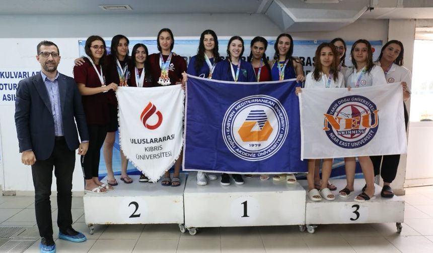 Yüzmede DAÜ ve UKÜ birinci