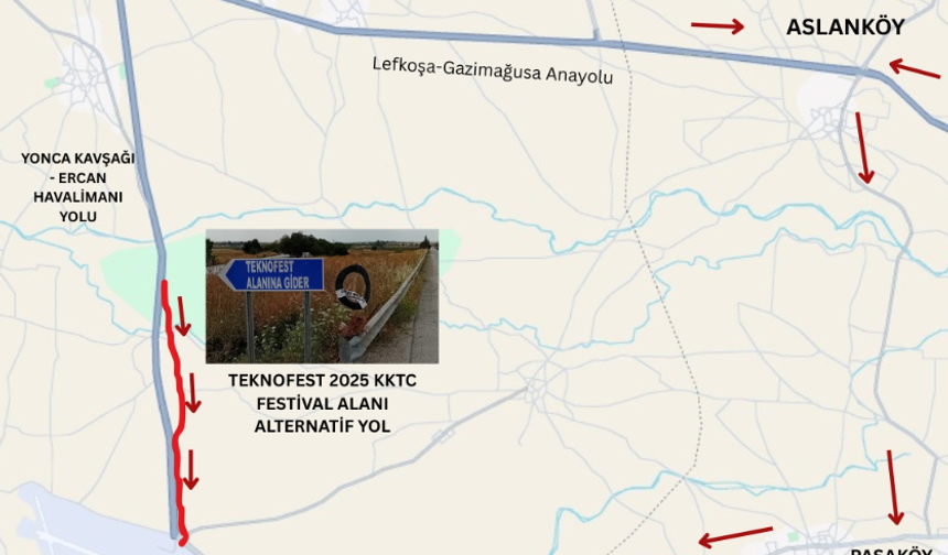 TEKNOFEST 2025 KKTC için alternatif güzergah oluşturuldu