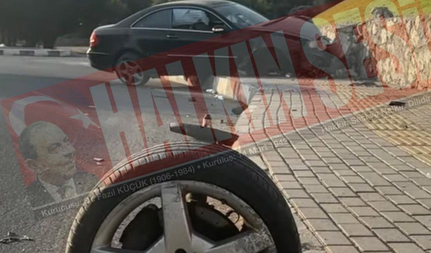 Alsancak’ta kaza yapan alkollü sürücü yaralandı