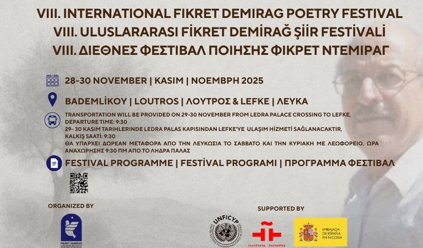 Fikret Demirağ Şiir Festivali cuma günü başlıyor