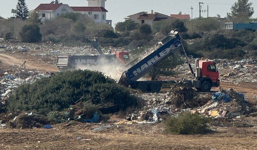 İskele Belediyesi, izin almadan moloz döken 2 firmaya cezai işlem uyguladı