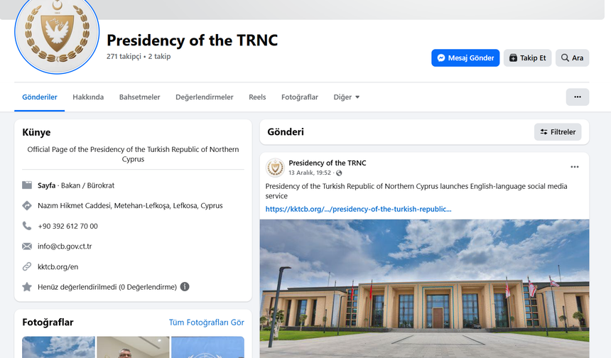 Cumhurbaşkanlığı’nın İngilizce sosyal medya hesapları devrede