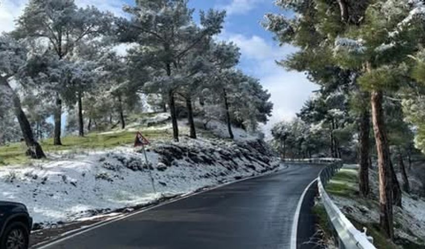 Trodos'a kar serpişti