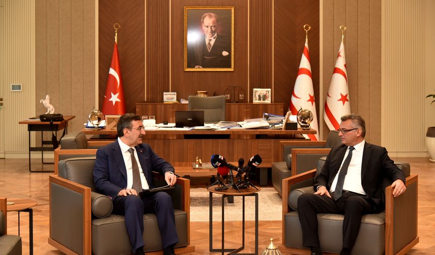 Erhürman, TC Cumhurbaşkanı Yardımcısı Yılmaz’ı kabul etti