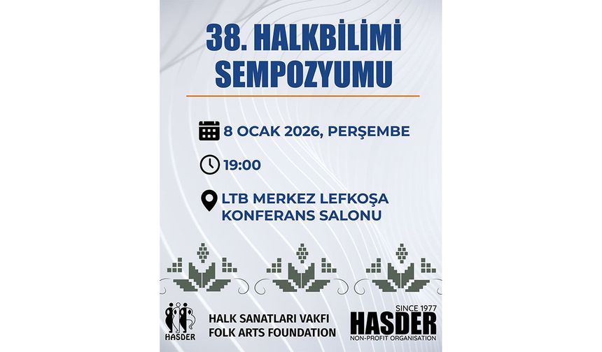 HASDER 38. Halkbilimi Sempozyumunu yapıyor