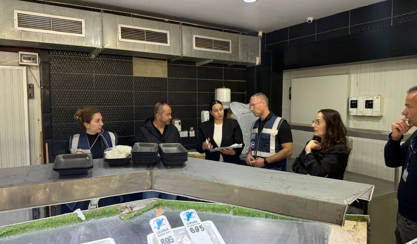 Çatalköy ve Esentepe bölgesinde su satışını yapan işletmeler ve restoranlarda denetim yapıldı