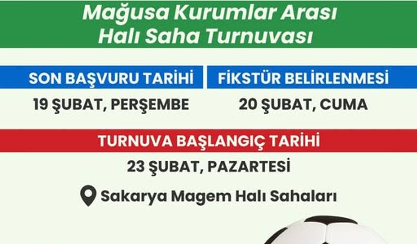 Mağusalılar Kurumlar Arası Halı Saha Futbol Turnuvası’nda buluşacak