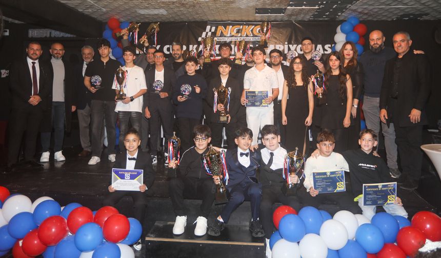 Kartingde şampiyonlar kupalarını aldı