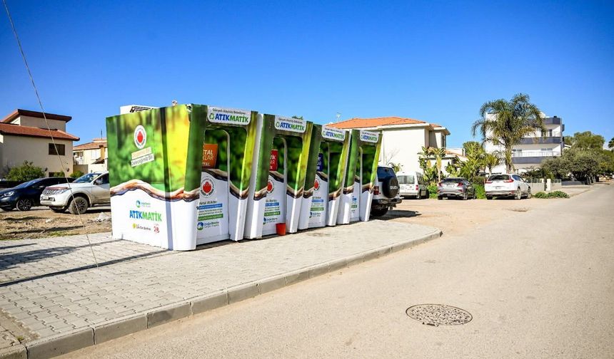 Gönyeli'de kullanım dışı kalan ATM kabinleri ATIKMATİK'e dönüştü