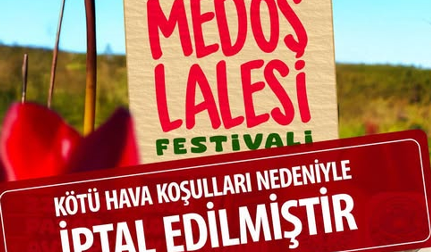 Avtepe Medoş Lalesi Festivali olumsuz hava koşulu nedeniyle iptal edildi