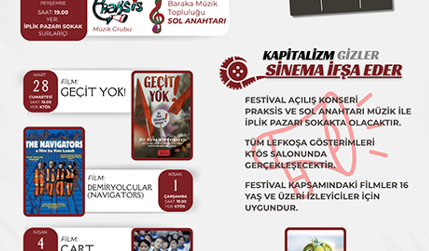 14. Uluslararası Kıbrıs İşçi Filmleri Festivali 26 Mart’ta başlayacak