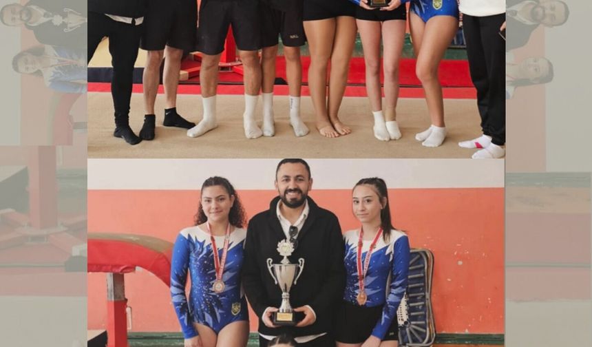 Lefkoşa Cimnastik Kulübü sporcuları kürsüyü boş bırakmadı