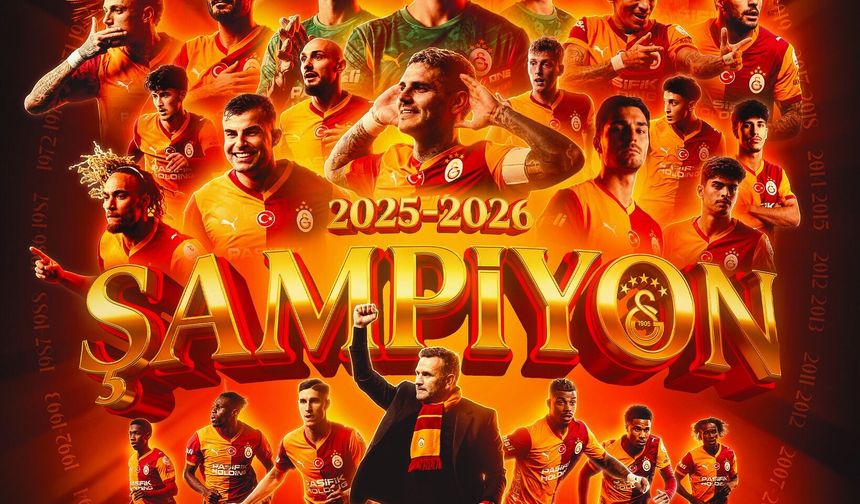 Türkiye'de şampiyon Galatasaray